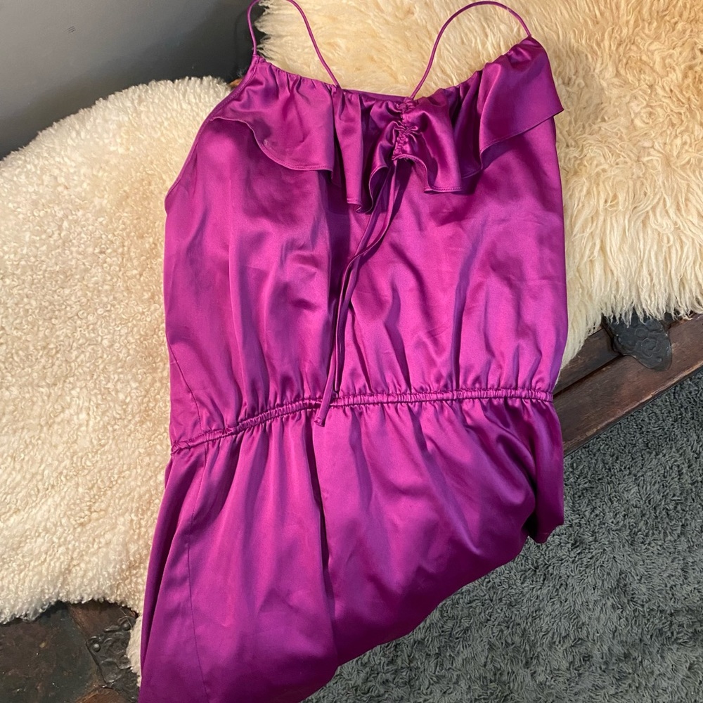 Naked Zebra Purple Racer Back Mini Dress size L